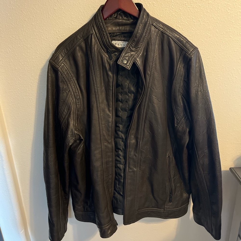 Pelle Studio Rich vintage Brown Leather Bomber Jacket